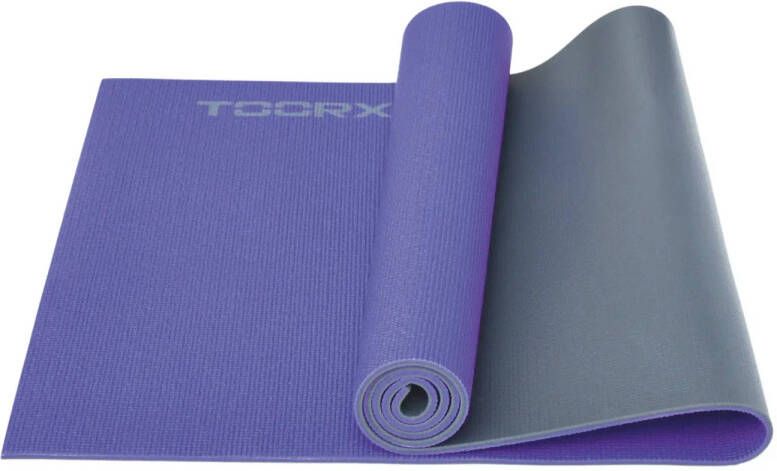 Toorx Fitness Yogamat 173 x 60 x 0 6 cm Dual Color Paars en antraciet