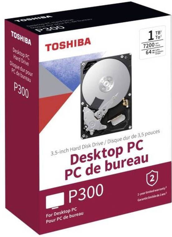 Toshiba Interne harde schijf P300 1 TB 7.200 RPM 3.5 (HDWD110EZSTA)