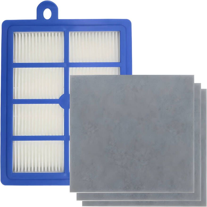 TotalReplace 1x HEPA en 3x invoer filter set geschikt voor Philips Performer Expert Silent PerformerPro Vervanging onderdeel. 1