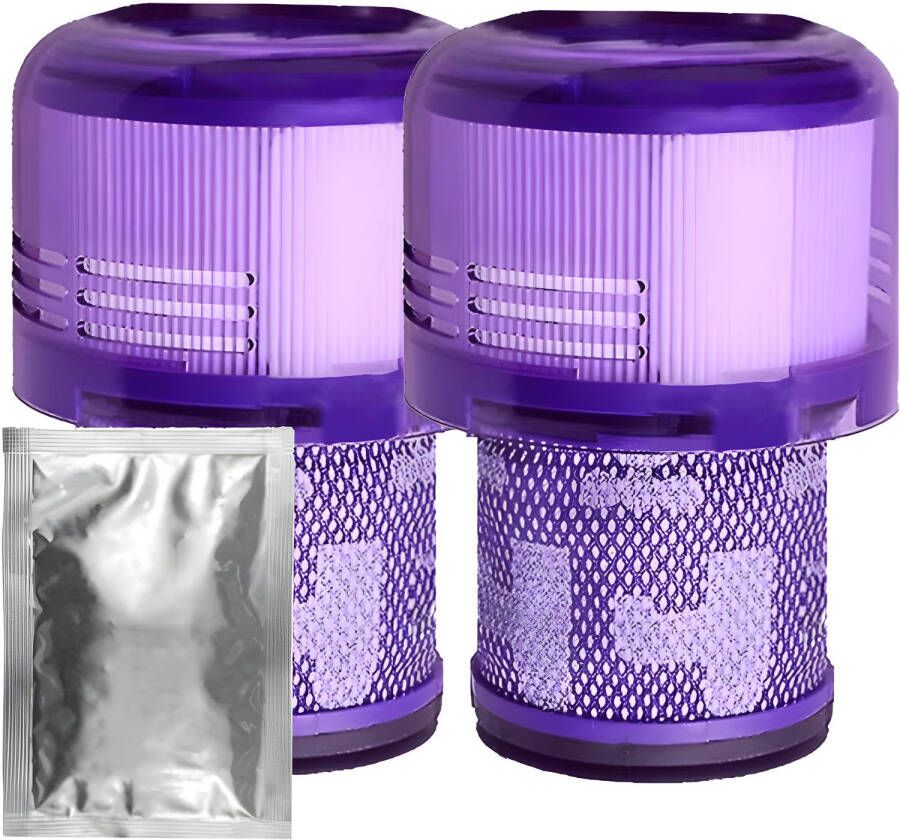 TotalReplace 2x HEPA Motor Filter geschikt voor Dyson V11 V15 Steelstofzuiger vervanging inclusief oceaan geur korrels