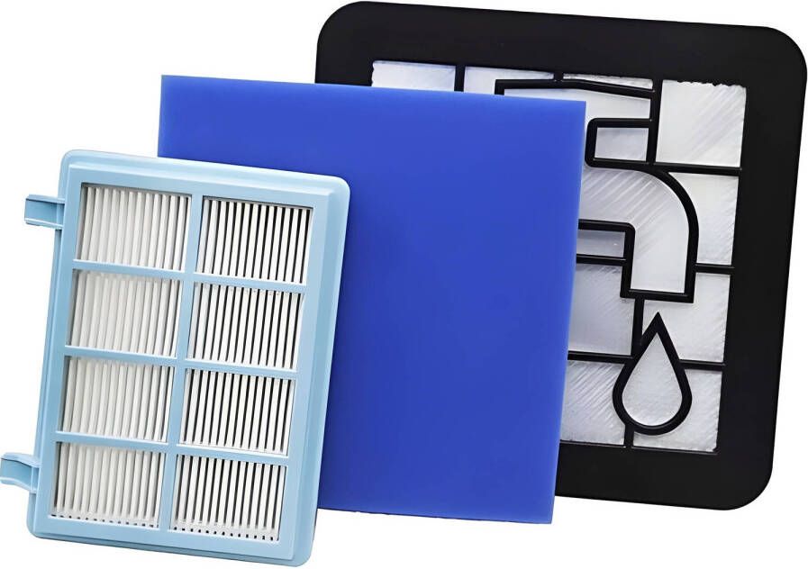 TotalReplace Filter set geschikt voor Philips PowerPro Compact and Power Pro Active en City filterset Stofzuiger FC8010 02 FC8010 01