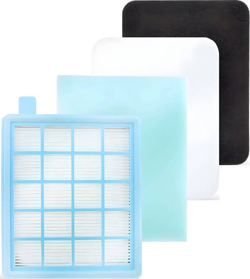 TotalReplace Filter set geschikt voor Philips PowerPro Compact Active series FC8058 01 EPA10 Schuim Foam Motor filter set