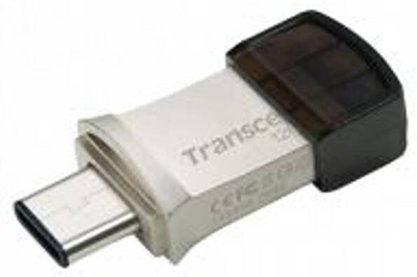 Transcend TS128GJF890S JetFlash 890 Mini USB Stick 128GB USB Type-A Type-C Silver