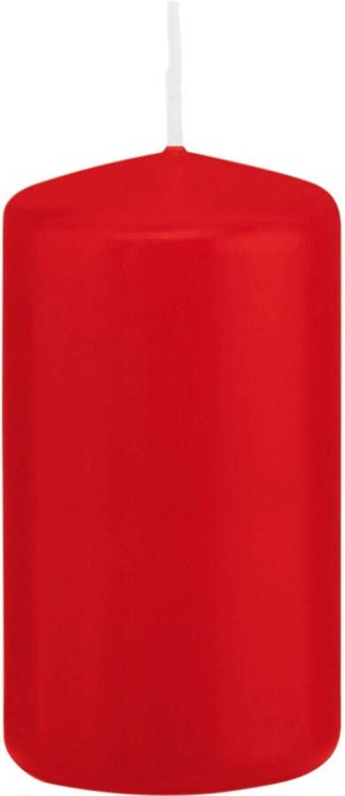 Trend Candles 1x Rode cilinderkaars stompkaars 6 x 12 cm 40 branduren Geurloze kaarsen Woondecoraties