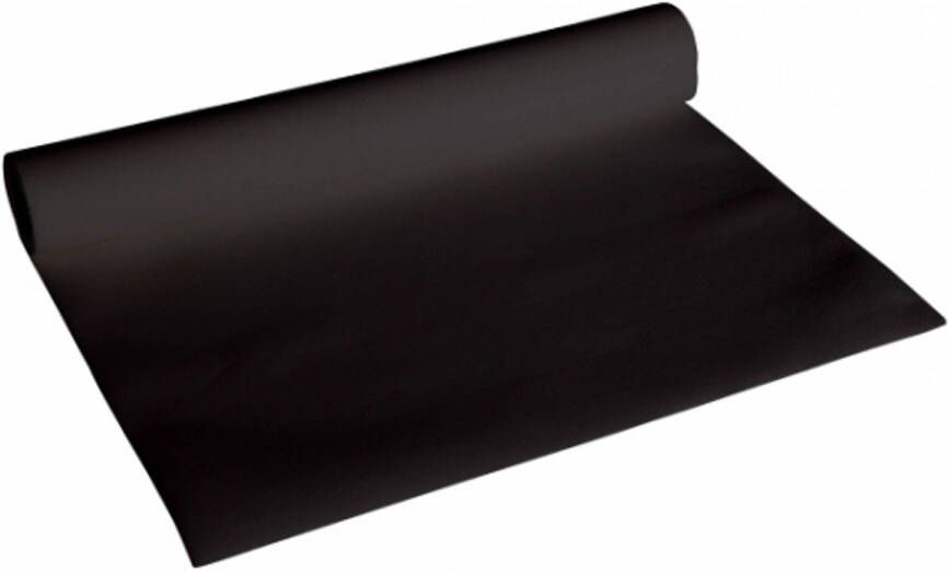 Cosy & Trendy Luxe papieren tafelloper zwart 480 x 40 cm Feesttafelkleden