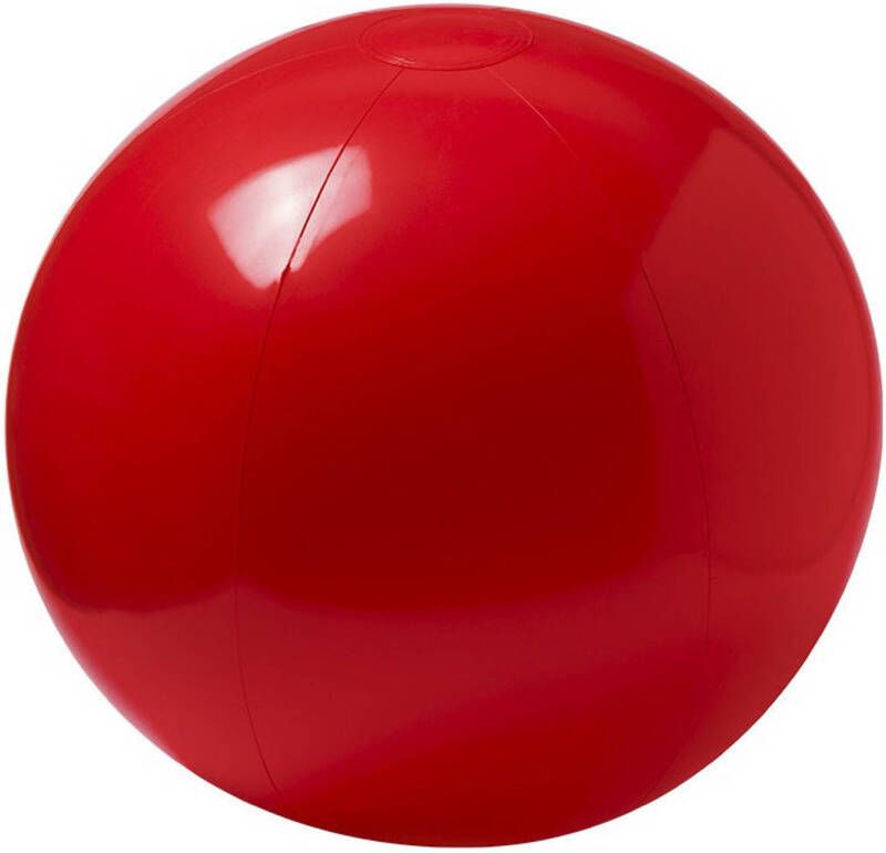 Merkloos Opblaasbare strandbal extra groot plastic rood 40 cm Strandballen