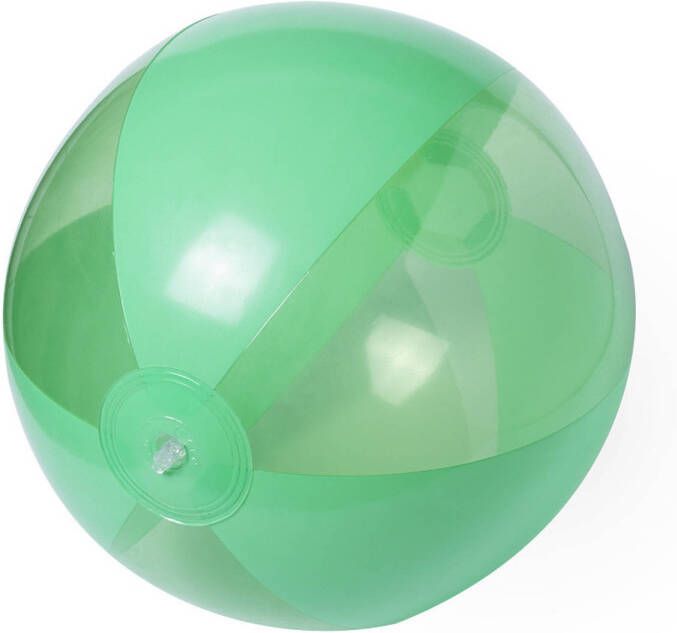 Merkloos Opblaasbare strandbal plastic groen 28 cm Strandballen