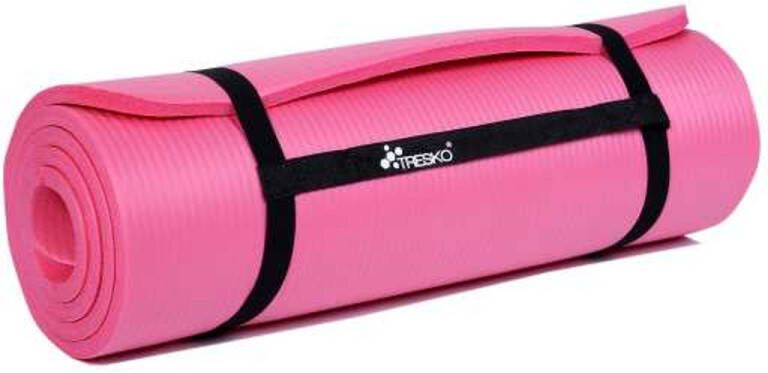 Tresko Yoga mat roze 190x100x1 5 cm fitnessmat pilates aerobics