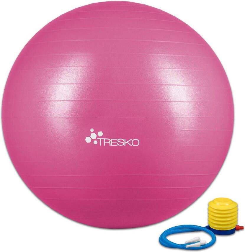 Tresko Yogabal Roze 55 cm Trainingsbal Pilates gymbal