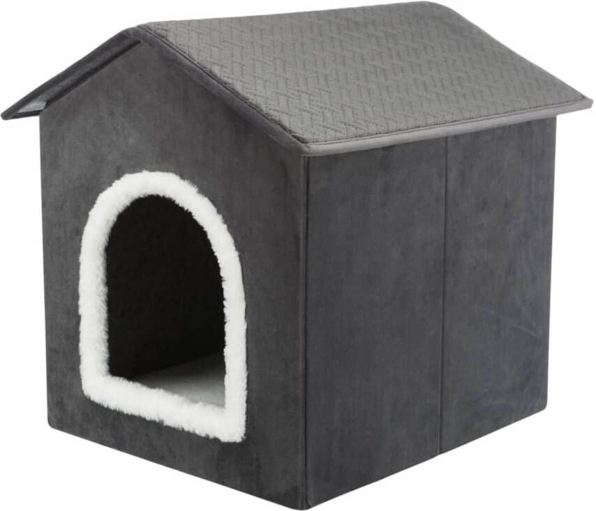 Trixie hondenmand kattenmand Huis Livia Grijs Wit 38 x 41 x 44 cm