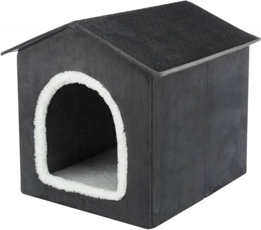 Trixie hondenmand kattenmand Huis Livia Grijs Wit 50 x 50 x 54 cm