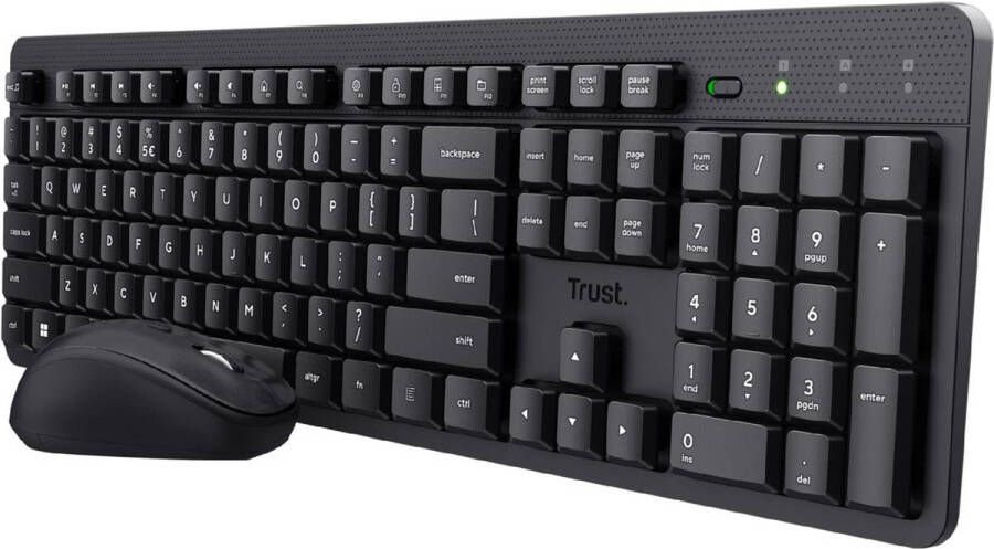 Trust Ody II Draadloze toetsenbord en muisset Toetsenbord Zwart
