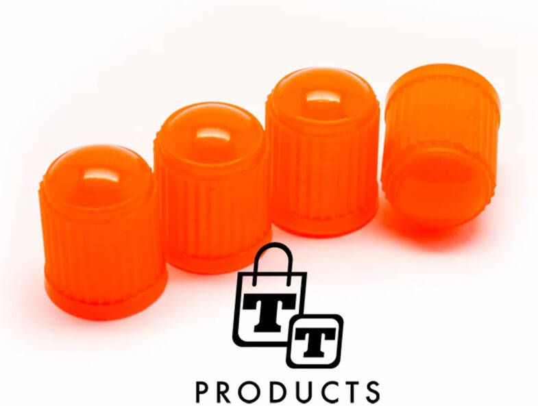 TT-products ventieldoppen kunststof rood 4 stuks