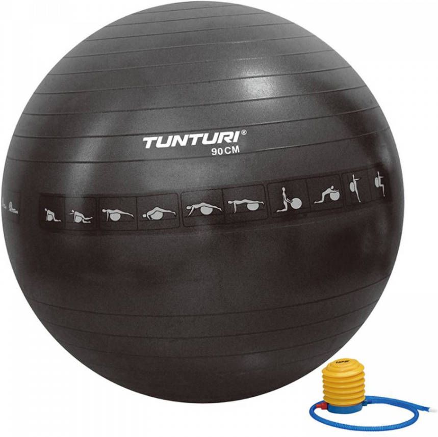 Tunturi Anti-Burst Fitnessbal Gymbal Zwart 90 cm