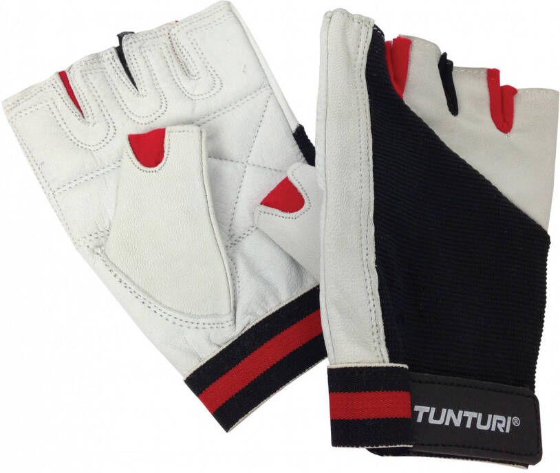 Tunturi fitness-handschoenen Fit Control lichtgrijs zwart maat M