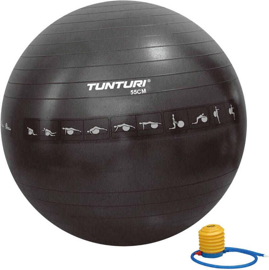 Tunturi fitnessbal Anti Burst 55 cm zwart