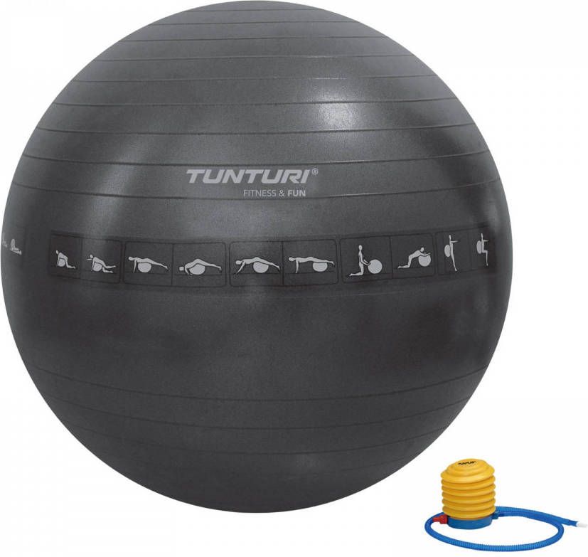 Tunturi fitnessbal Anti Burst 65 cm zwart