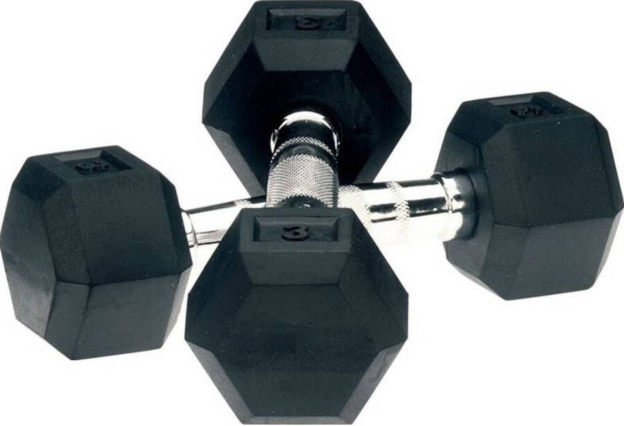 Tunturi Rubber Dumbbell Set Dumbellset 1-10 kg (10 sets 1 t m 10 kg) incl. gratis fitness app