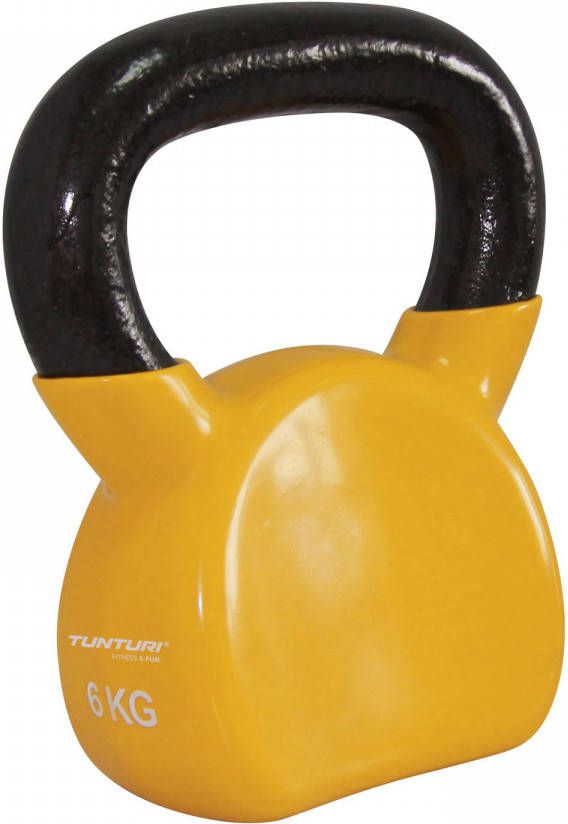 Tunturi kettlebell vinyl 6kg geel