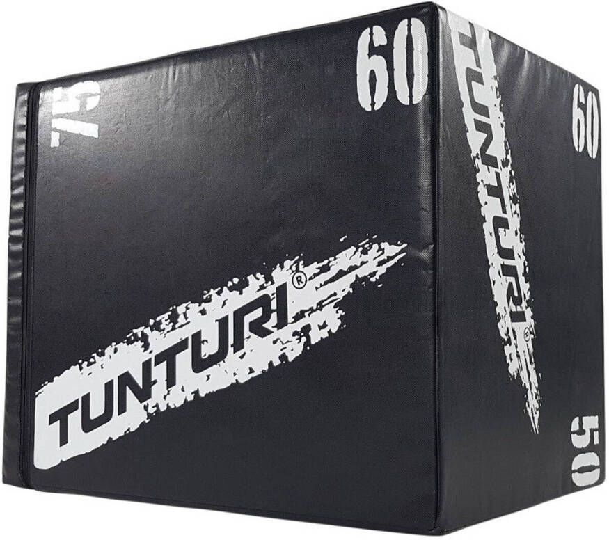 Tunturi plyo box 40 50 60 cm zwart wit