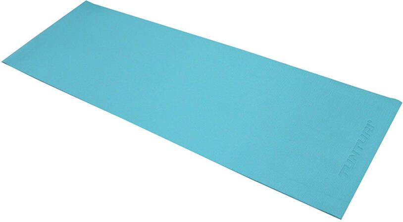 Tunturi PVC Yogamat Fitnessmat 4mm dik Turquoise Incl. gratis fitness app