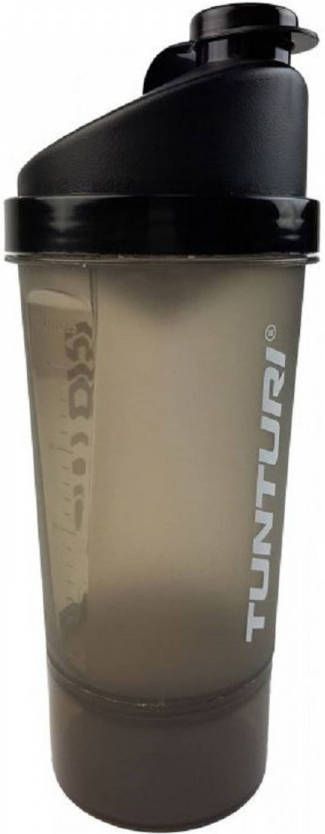 Tunturi Protein Shaker Shakebeker met zeef en opslag c.q. Bewaarcompartiment 600ml