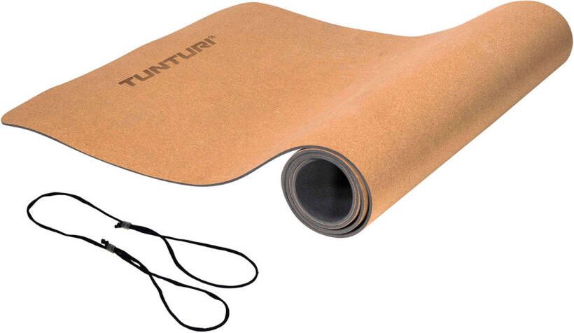 Tunturi Yoga Mat Yoga Mat Kurk TPE 183cm Anti-Slip Incl. gratis fitness app