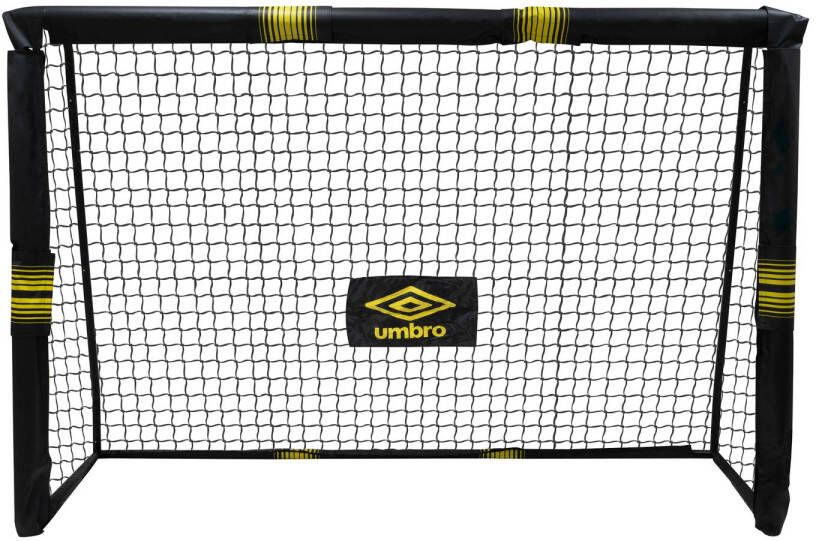 Umbro Voetbaldoel 300 x 200 x 120cm Voetbalgoal Groot Metaal Zwart Geel