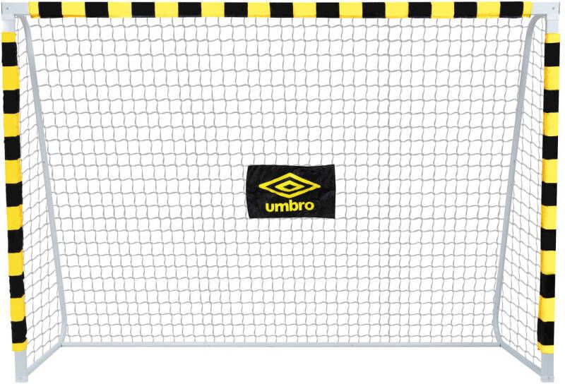 Umbro Voetbaldoel 300 x 200 x 90cm Voetbalgoal Groot Metaal Zwart Geel