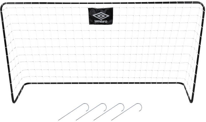 Umbro Voetbaldoel metaal zwart wit 182 x 122 x 61 cm voetbalgoal groot Voetbaldoel