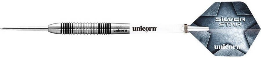 Unicorn dartpijlen Silver Star Michael Smith steel 80% tungsten 24 g