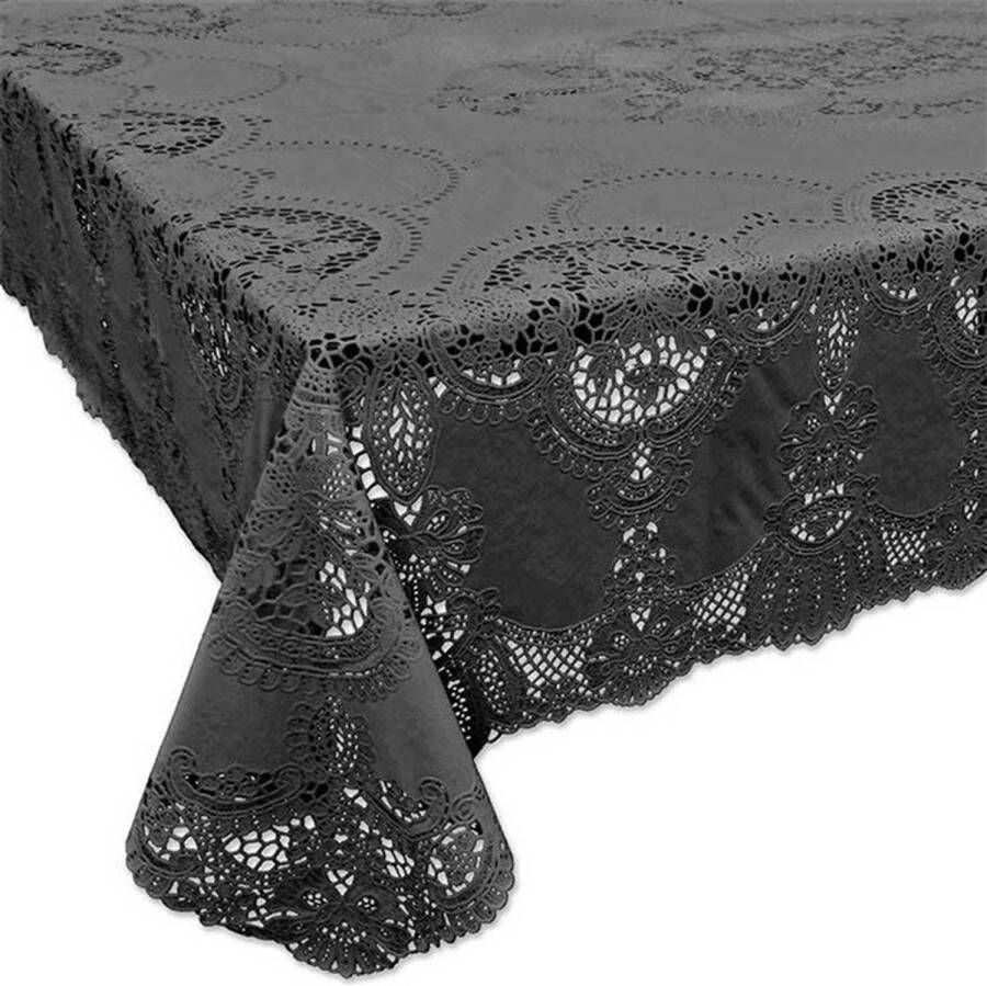 Unique Living Antraciet grijs tafelkleden tafellakens 137 x 180 cm rechthoekig Tafellakens