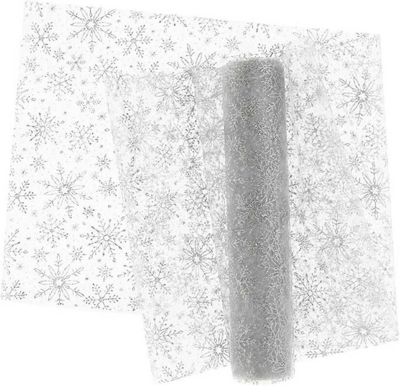 Unique Living Decofabric Ice Star 28x300cm Silver