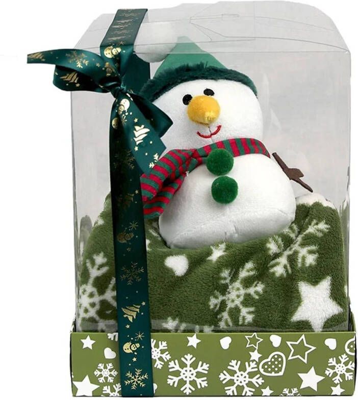 Unique Living Giftbox Faith Snowman Green 90x75cm