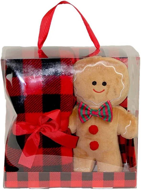 Unique Living Giftbox Xmas Cookie Red 90x75cm