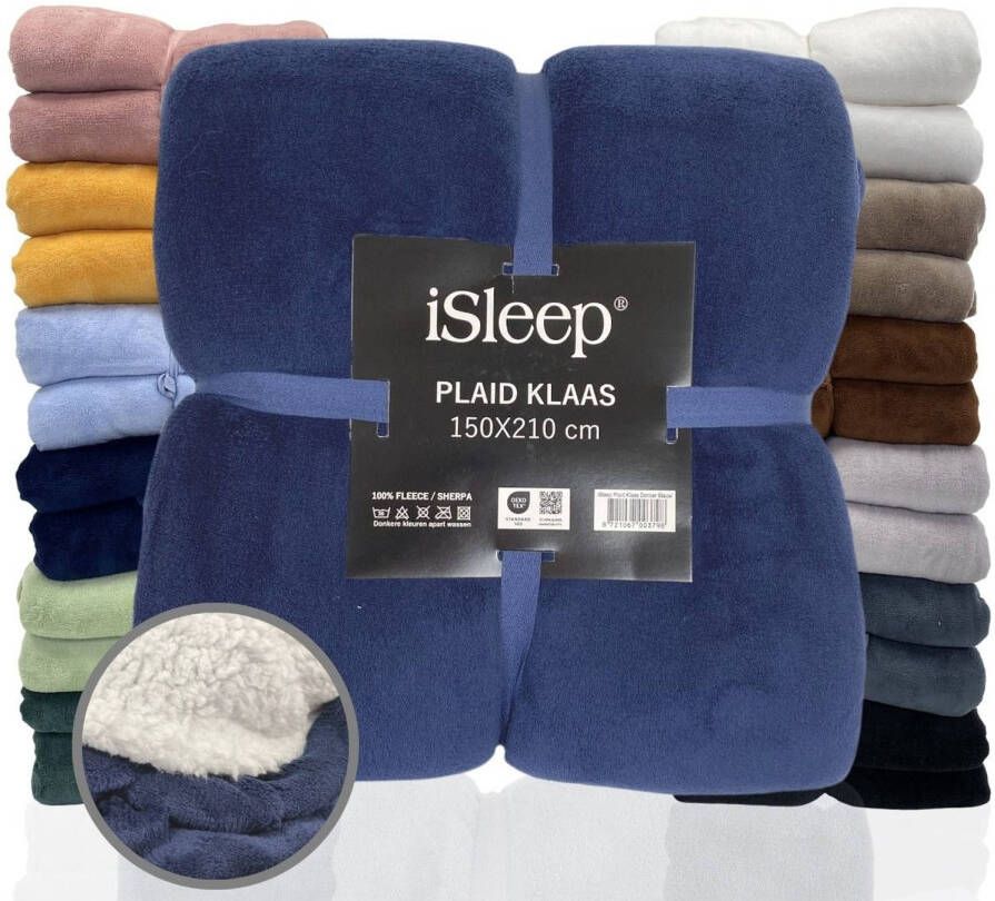 Unique Living iSleep Plaid Klaas Donker Blauw