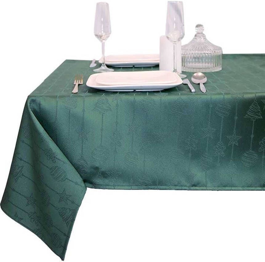 Unique Living Tafelkleed Raula Dark Green 145x250cm