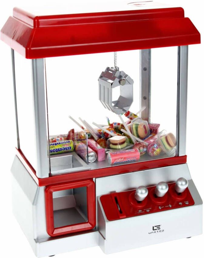 United Entertainment Candy Grabber Snoepmachine met Geluidsknop
