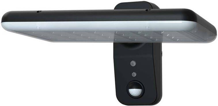 V-tac VT-414-B Solarlampen Solar Wandlampen Sensor IP65 Zwart 15 Watt 2000 Lumen 6000K+4000K