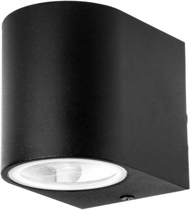 V-tac Vt-7651rd Wandlamp Buiten Gu10 Zwart Rond Ip44