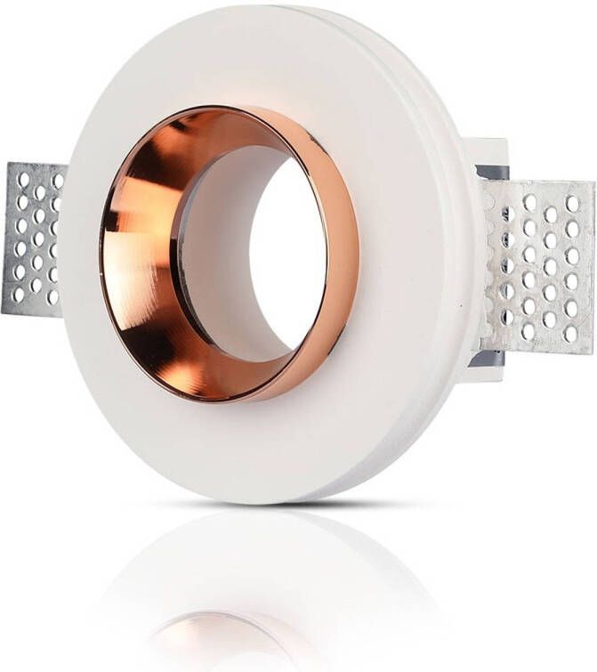 V-tac VT-866-RD-G LED-spots Inbouwarmatuur GU10 IP20 Wit+Matte Roségoud 5 jaar Modelnr: VT-866-RD-G