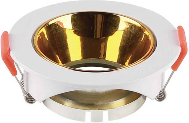 V-tac VT-931-WG LED-spots Inbouwarmatuur GU10 IP20 Wit+Goud Modelnr: VT-931-WG
