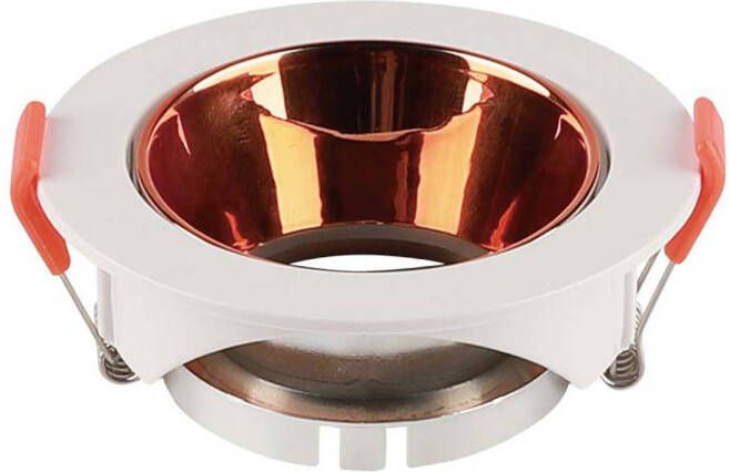 V-tac VT-931-WRG LED-spots Inbouwarmatuur GU10 IP20 Wit+Rose Goud Modelnr: VT-931-WRG