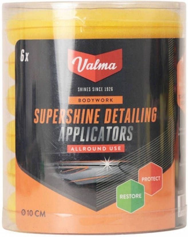 Valma pads V015 Supershine Applicator foam geel 6 stuks