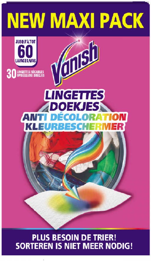 Vanish Kleurbeschermer doekjes Maxi Pack  30 stuks Kleurvangers