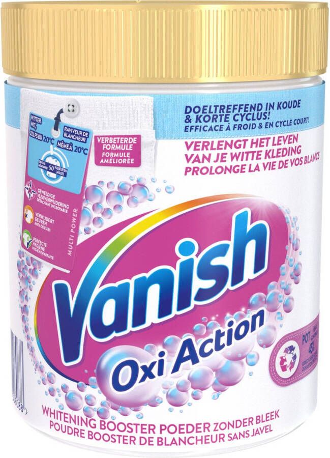 Vanish Oxi Action Wasbooster Poeder Vlekverwijderaar voor Witte Was 1 kg