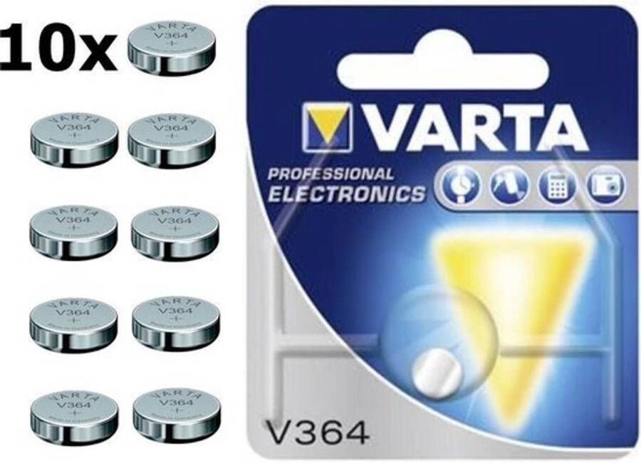 Varta 10 Stuks V364 20mAh 1.55V knoopcel batterij