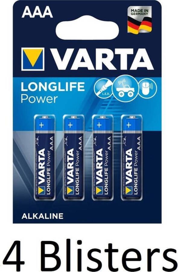 Varta 16 Stuks (4 Blisters a 4 st) Longlife Power AAA Batterijen