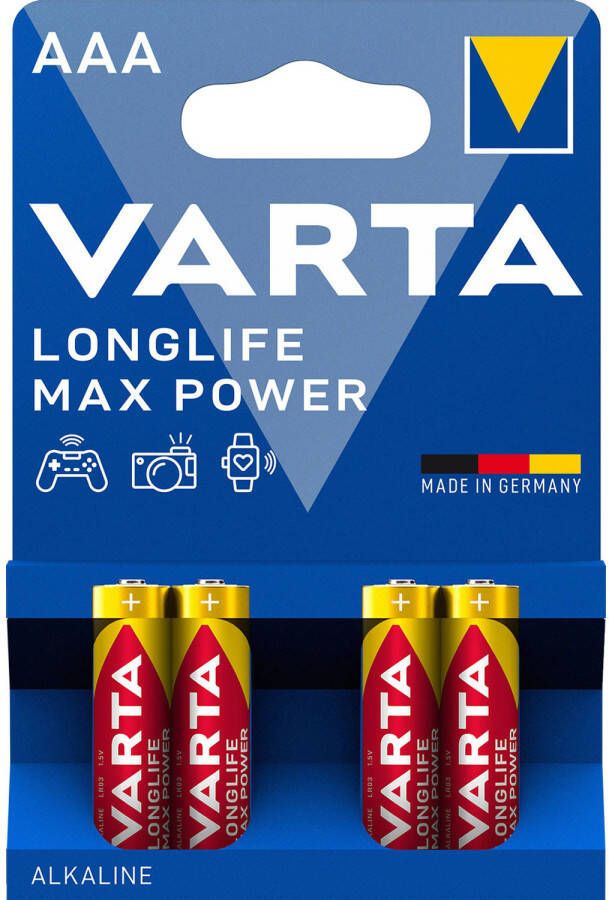 Varta Batterij AAA 4X Alkaline Max Power