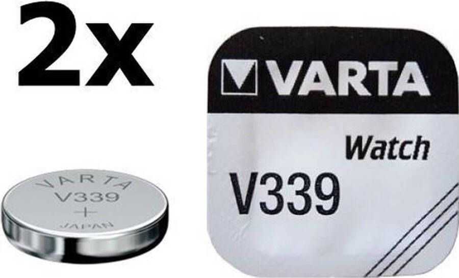 Varta 2 Stuks V339 11mAh 1.55V knoopcel batterij